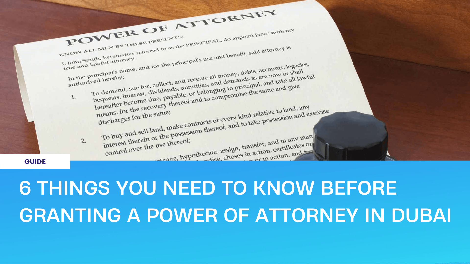 power of attorney online dubai